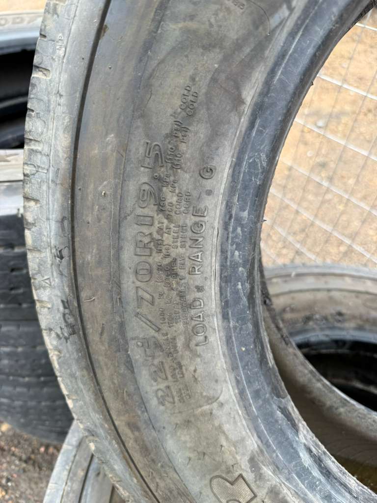 225/70R19.5 Set (4 Used Tires) Goodyear G6477 RSS