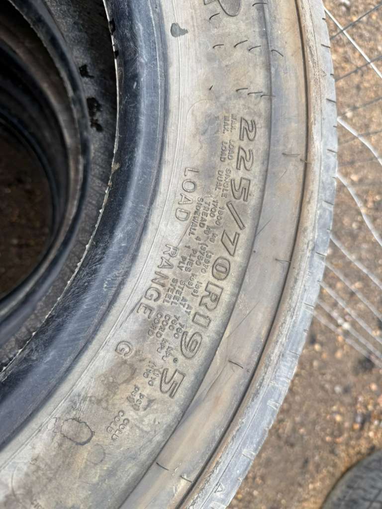 225/70R19.5 Set (4 Used Tires) Goodyear G6477 RSS
