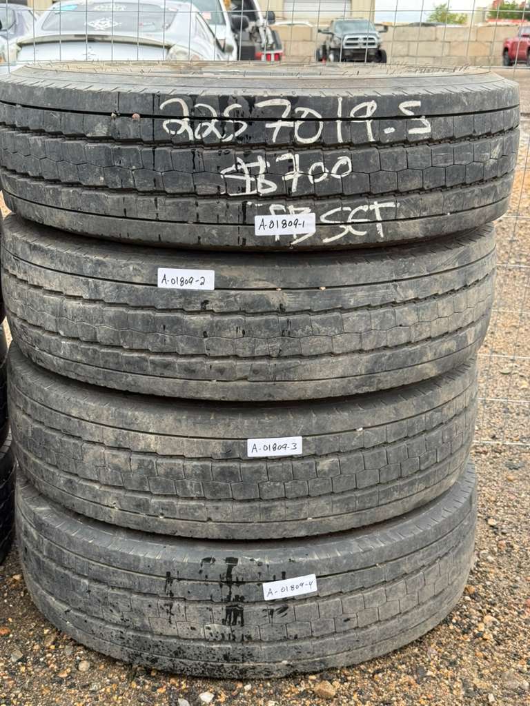 225/70R19.5 Set (4 Used Tires) Goodyear G6477 RSS