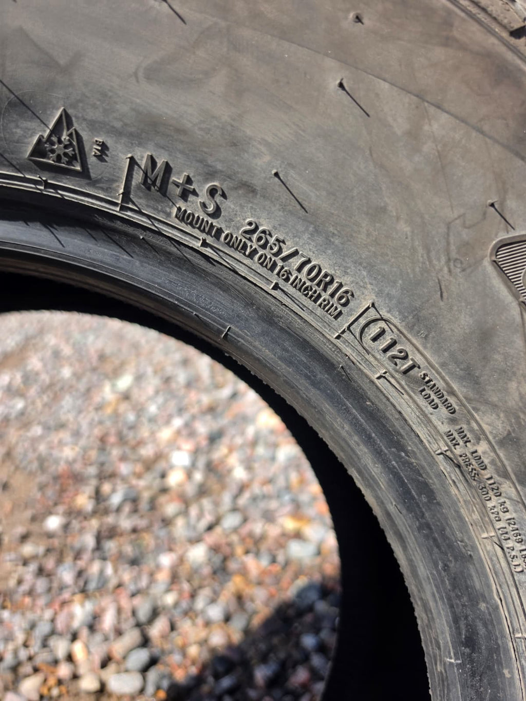 265/70R16 Single (1 Used  Tire) Mastercraft Courser
