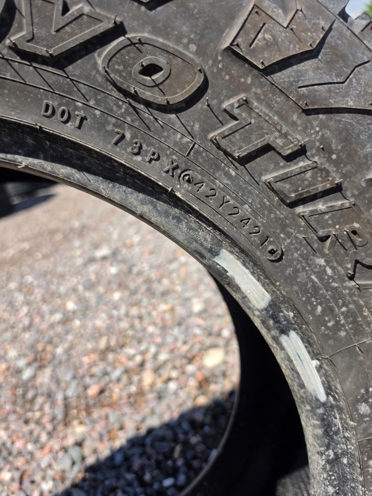 LT35×12.50R20 Single (1 Used Tire) Toyo Open Country