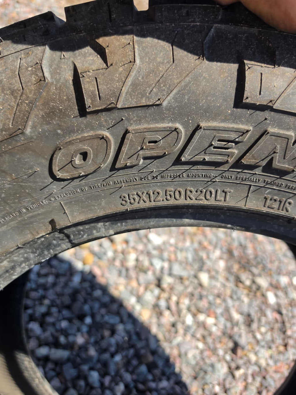 LT35×12.50R20 Single (1 Used Tire) Toyo Open Country