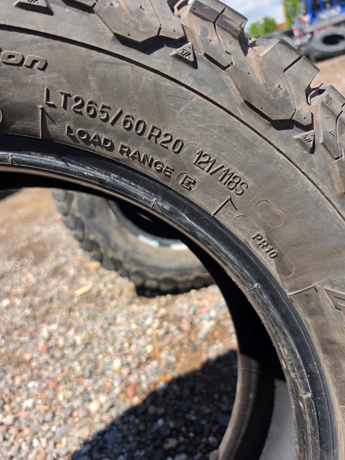 LT265/60R20 Single (1 Used Tire)BF Goodrich KO2