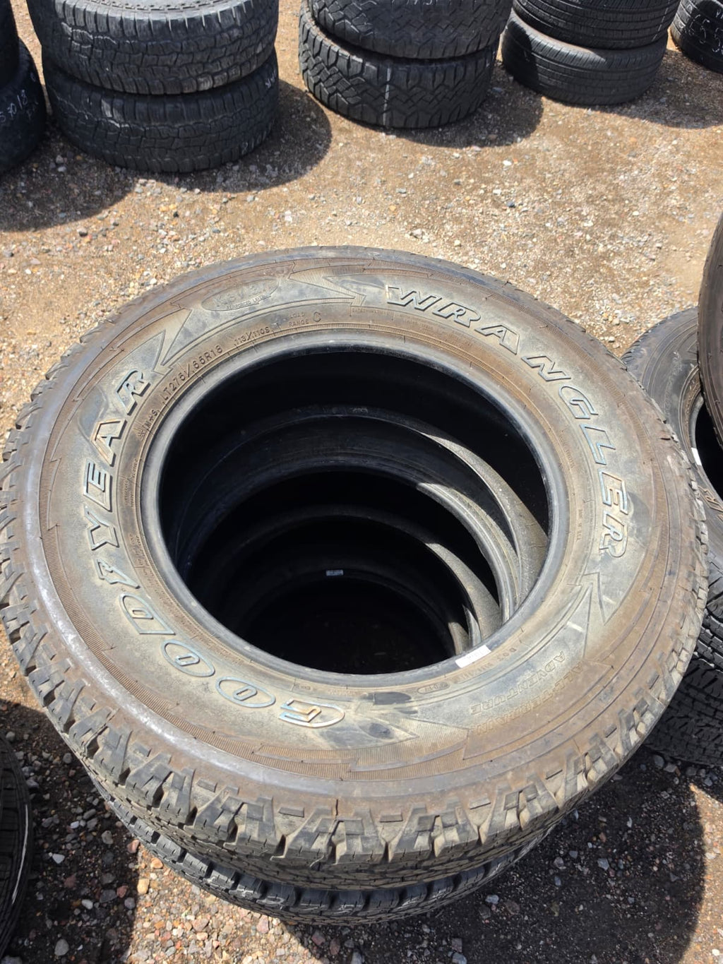LT275/65R18 Set (4 Used Tires) Goodyear Wrangler