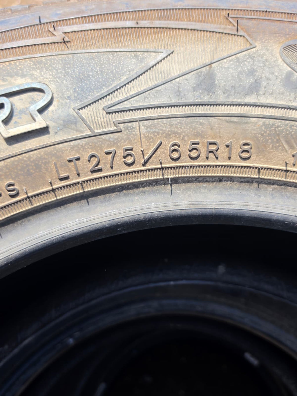 LT275/65R18 Set (4 Used Tires) Goodyear Wrangler