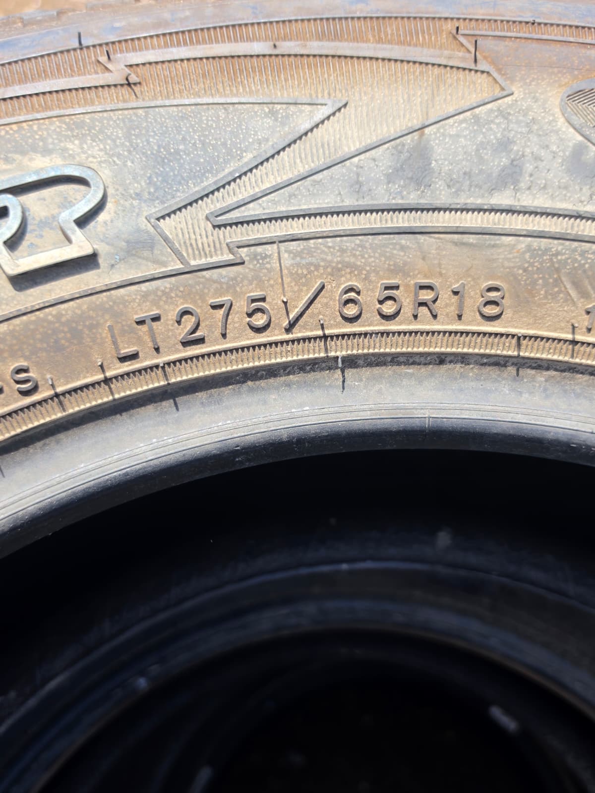 LT275/65R18 Set (4 Used Tires) Goodyear Wrangler