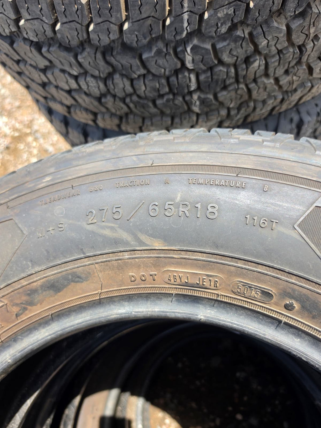 275/65R18 Set (4 Used Tires) Goodyear Wrangler Fortitude HT