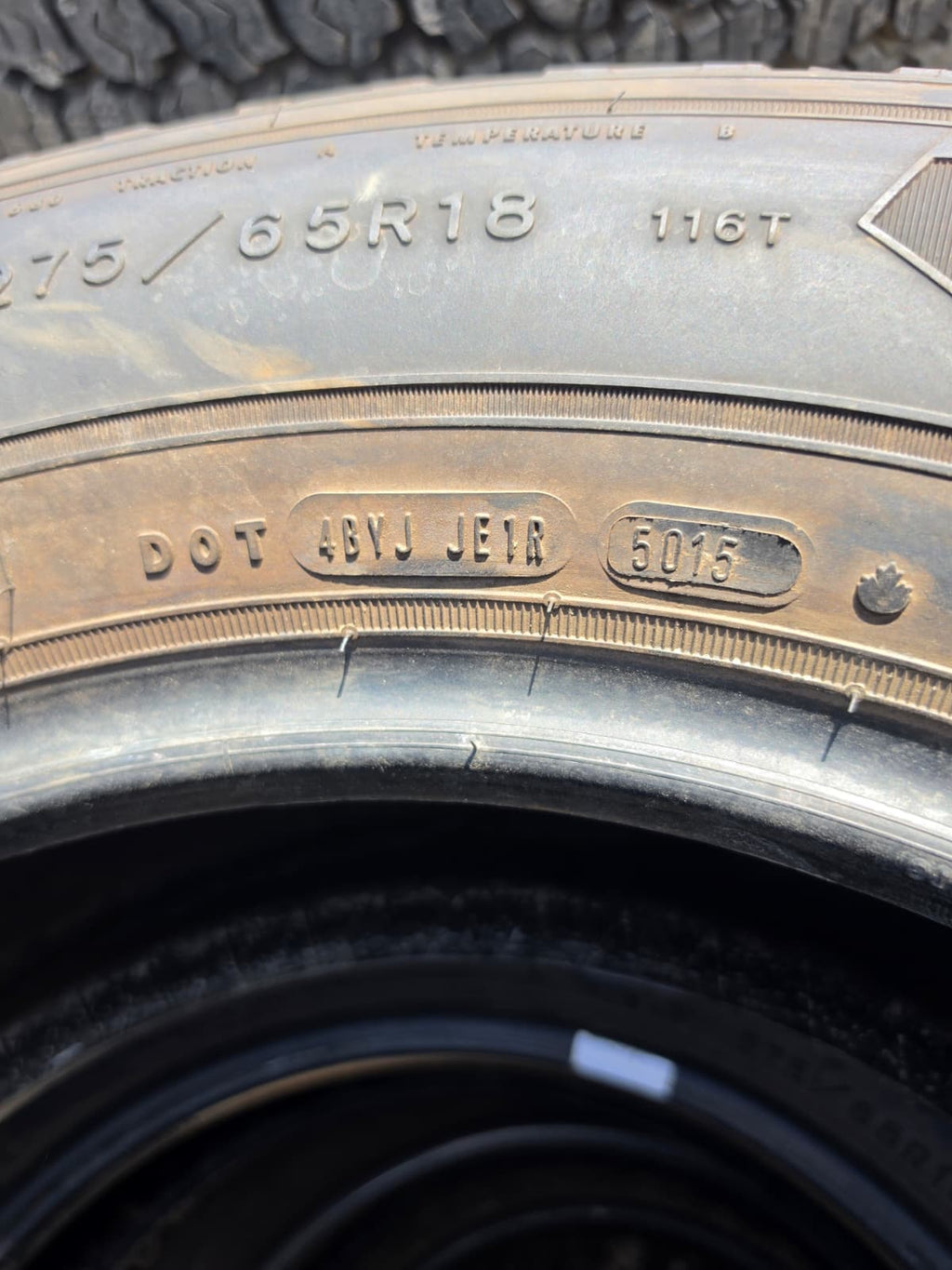 275/65R18 Set (4 Used Tires) Goodyear Wrangler Fortitude HT