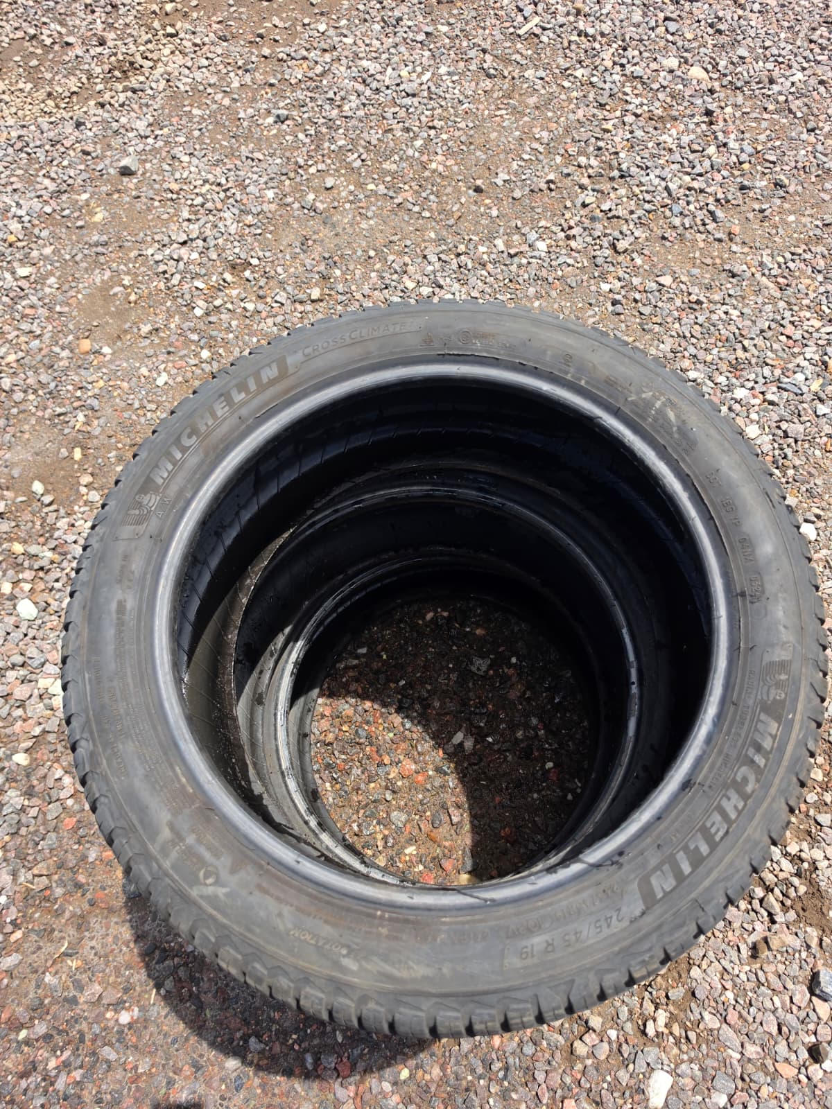 245/45R19 Pair (2 Used Tires) Michelin Cross Climate2