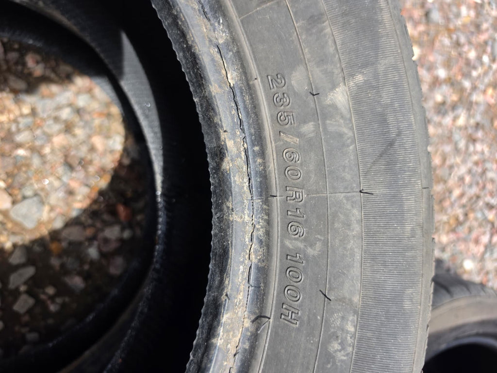 235/60R16 Pair (2 Used Tires) Yokohama Avid Ascend