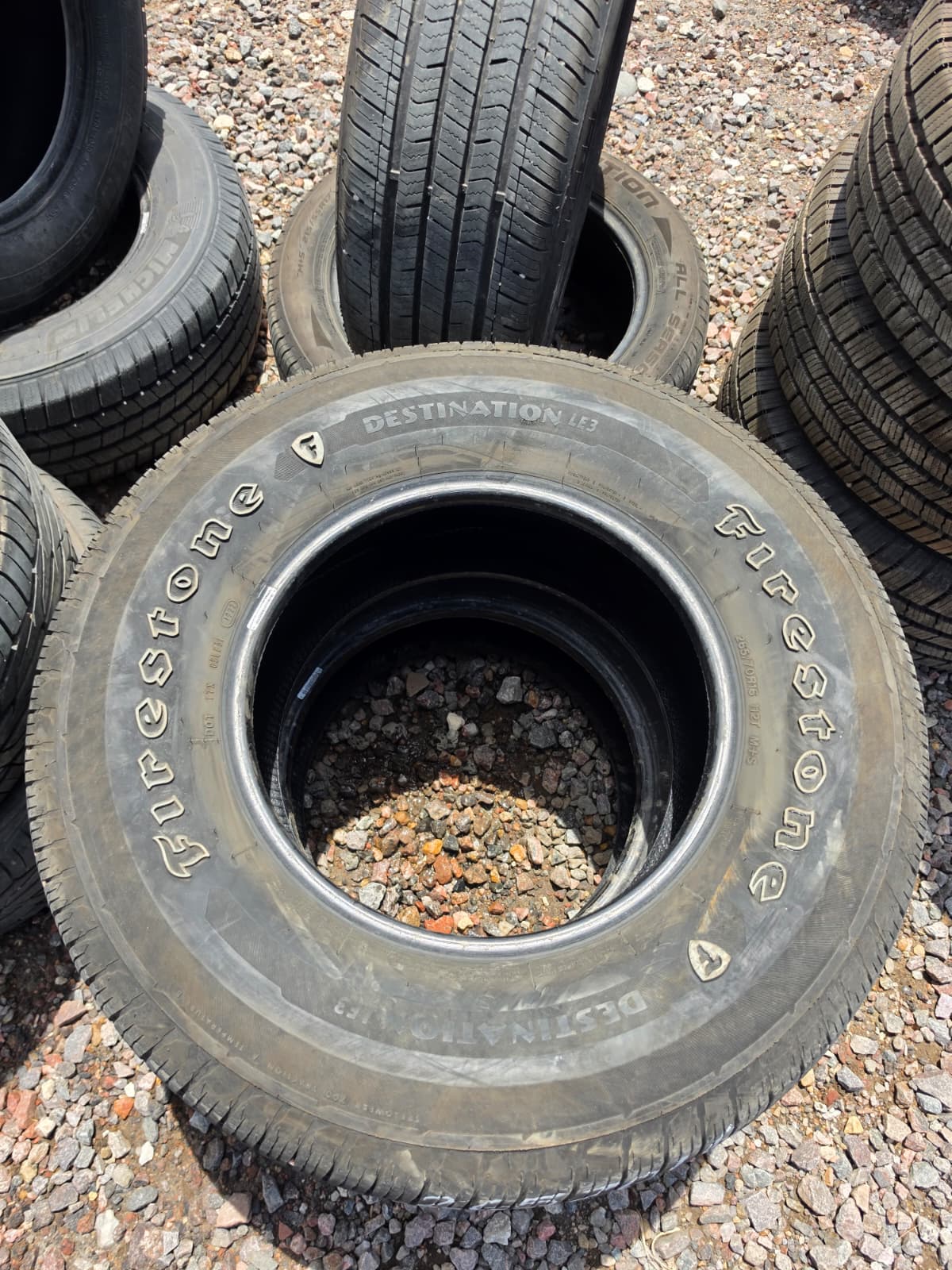 265/70R16 Pair (2 Used Tires) FireStone Destination LE3