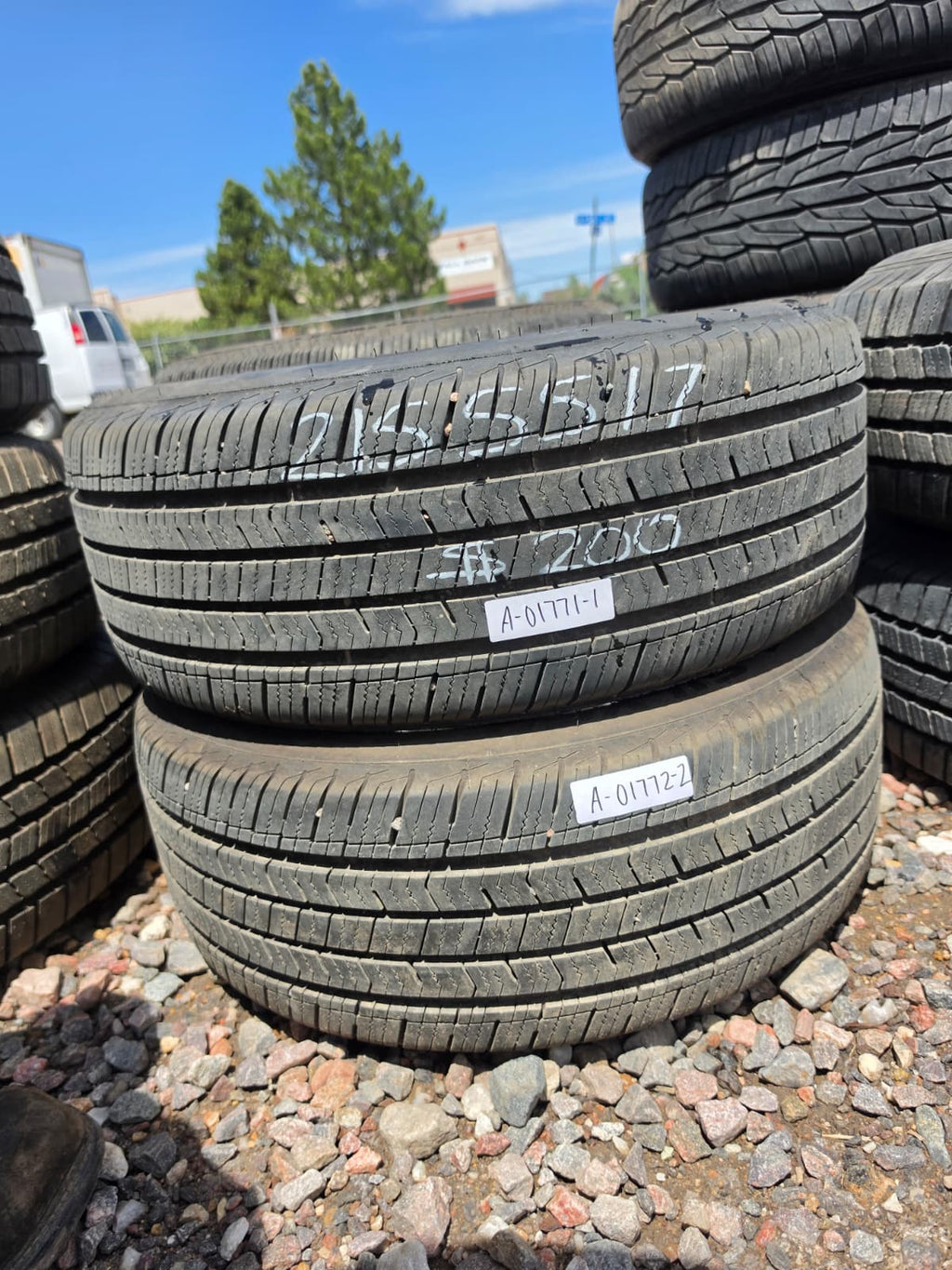 215/55R17 Pair (2 Used Tires) Arizonian Silver Edition