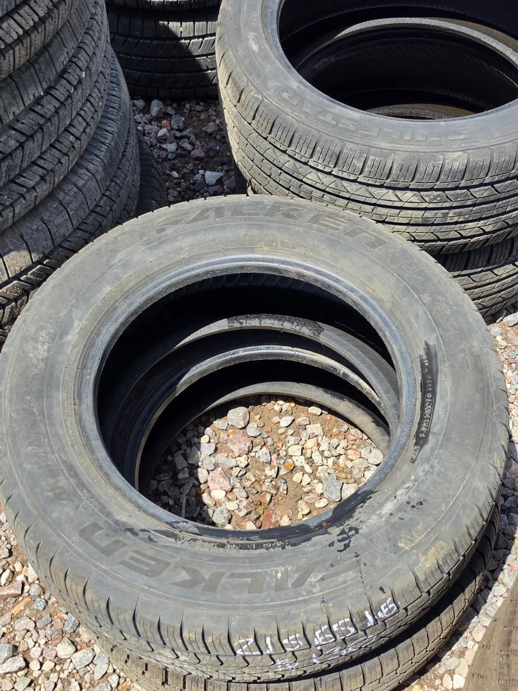 235/65R16 Pair (2 Used Tires) Falken Aklimate