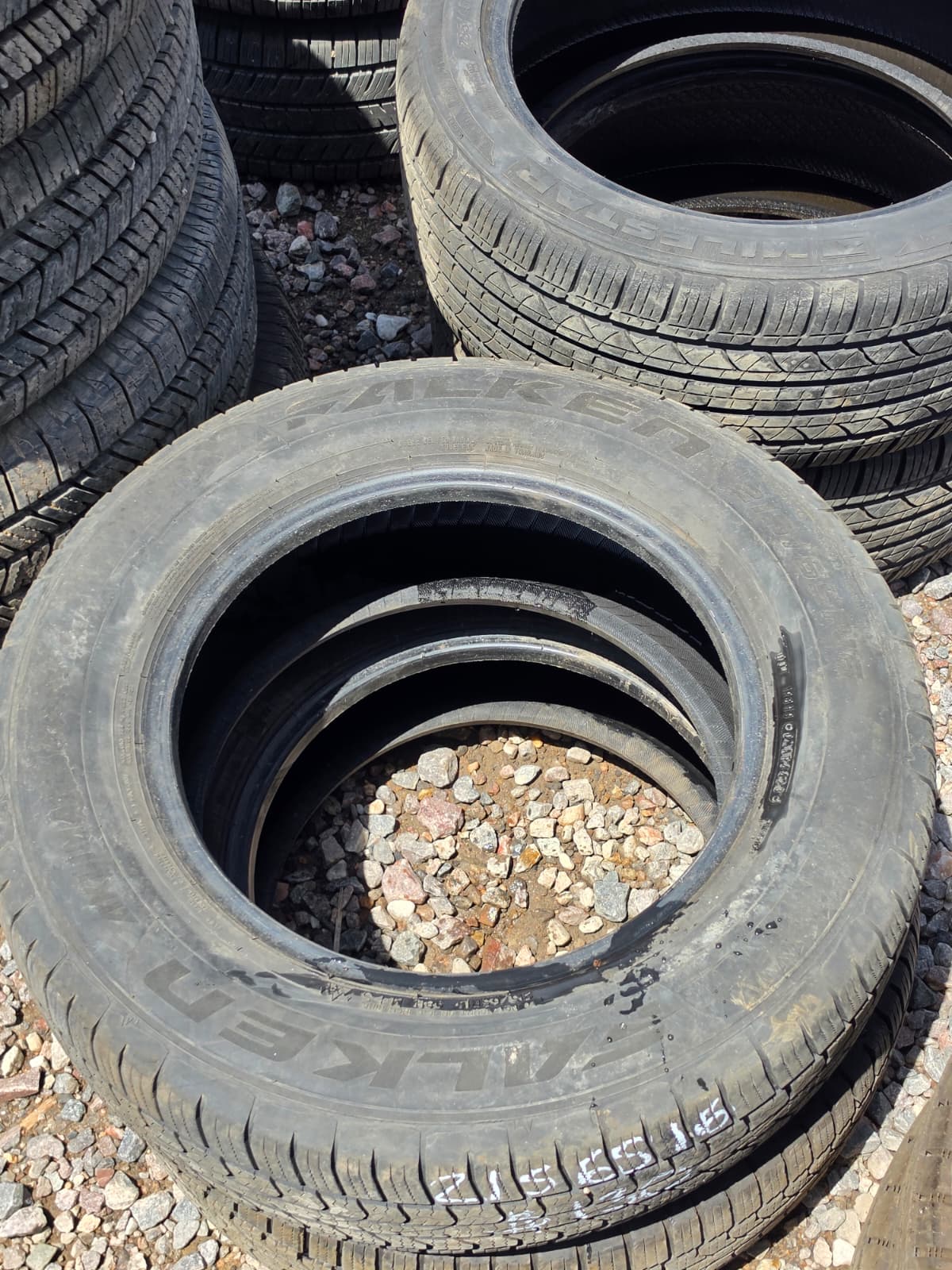 235/65R16 Pair (2 Used Tires) Falken Aklimate
