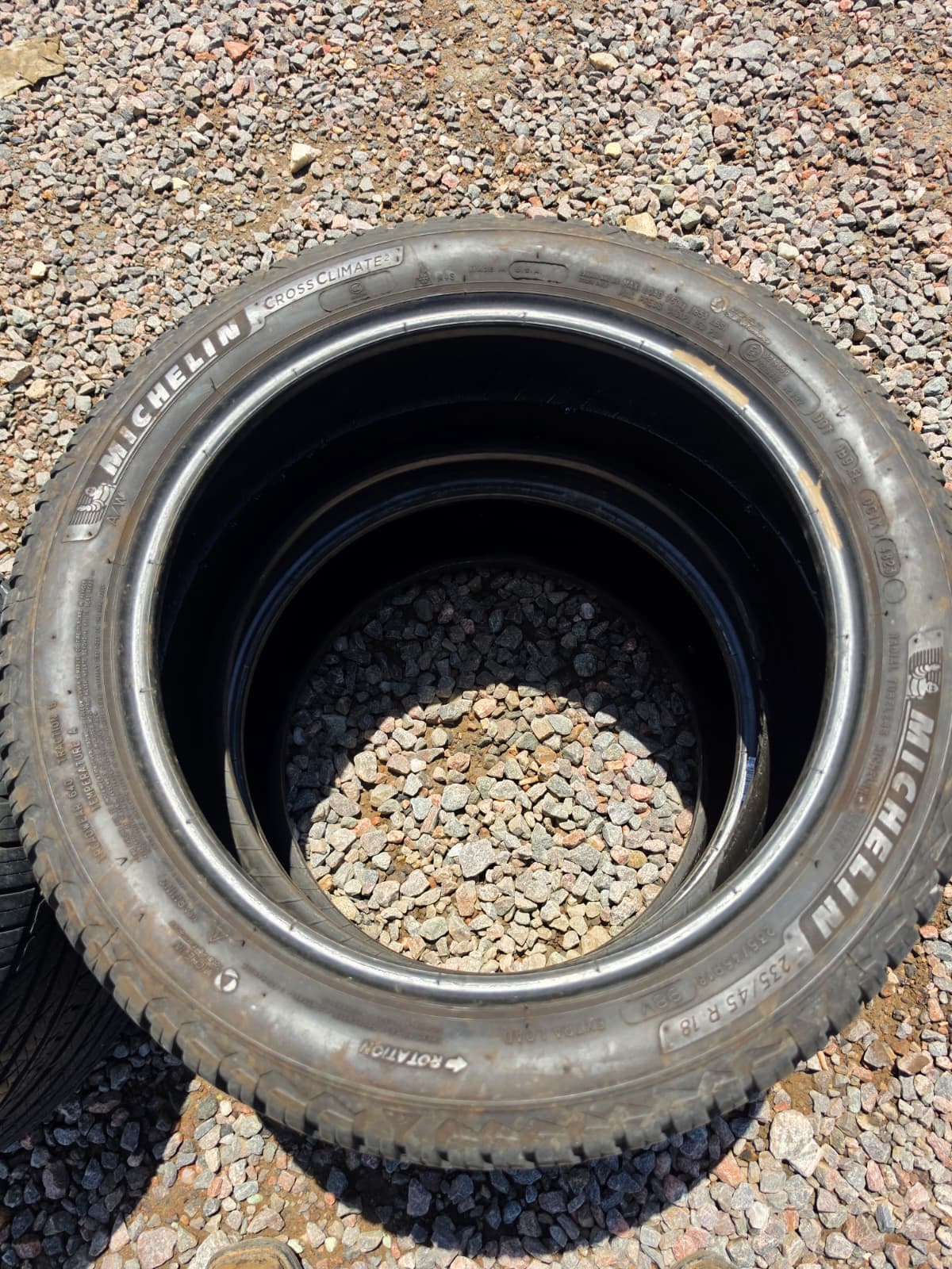235/45R18 Pair (2 Used Tires) Michelin Cross Climate2