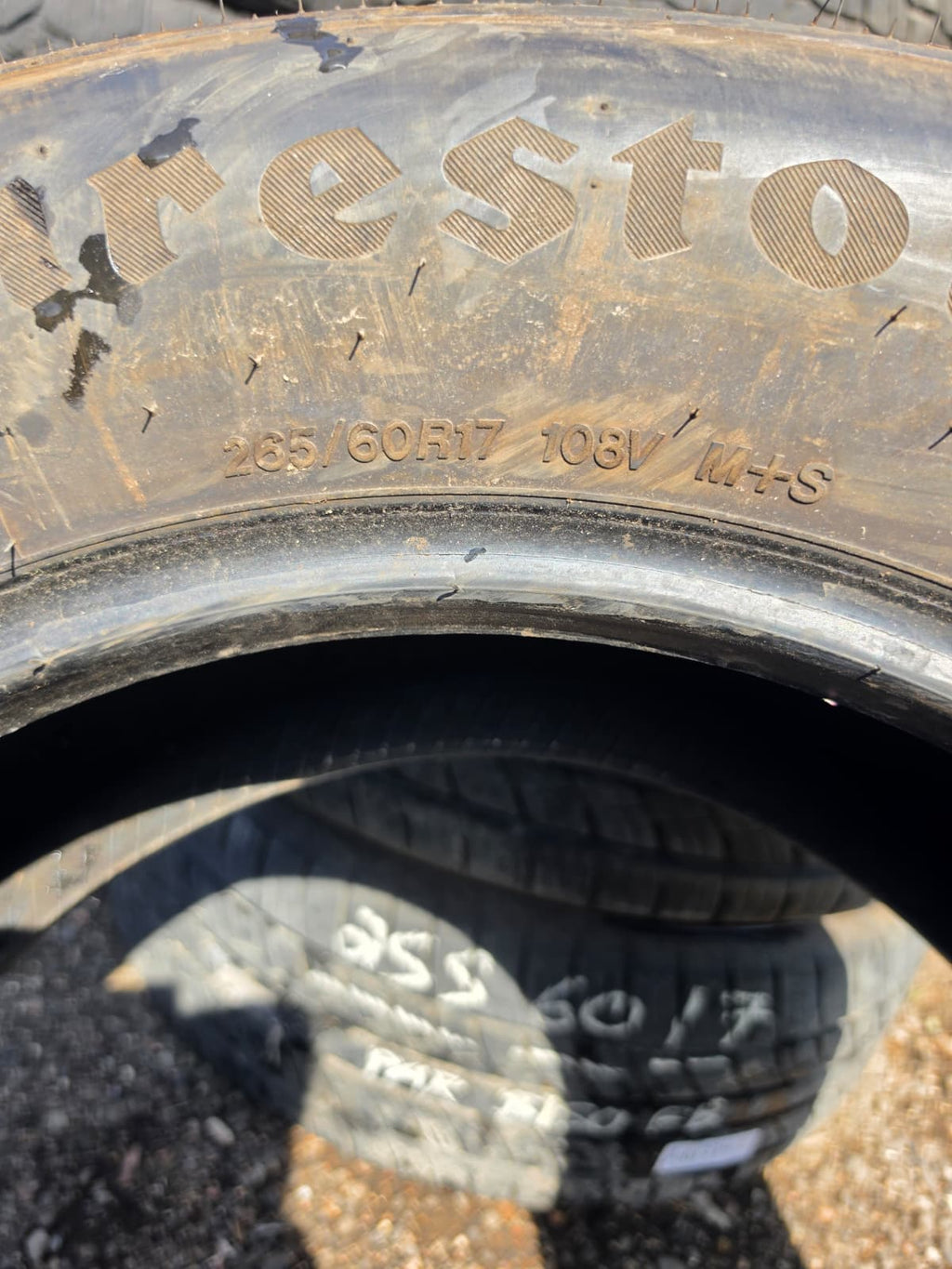 265/60R17 Pair (2 Used Tires) FireStone FireHawk