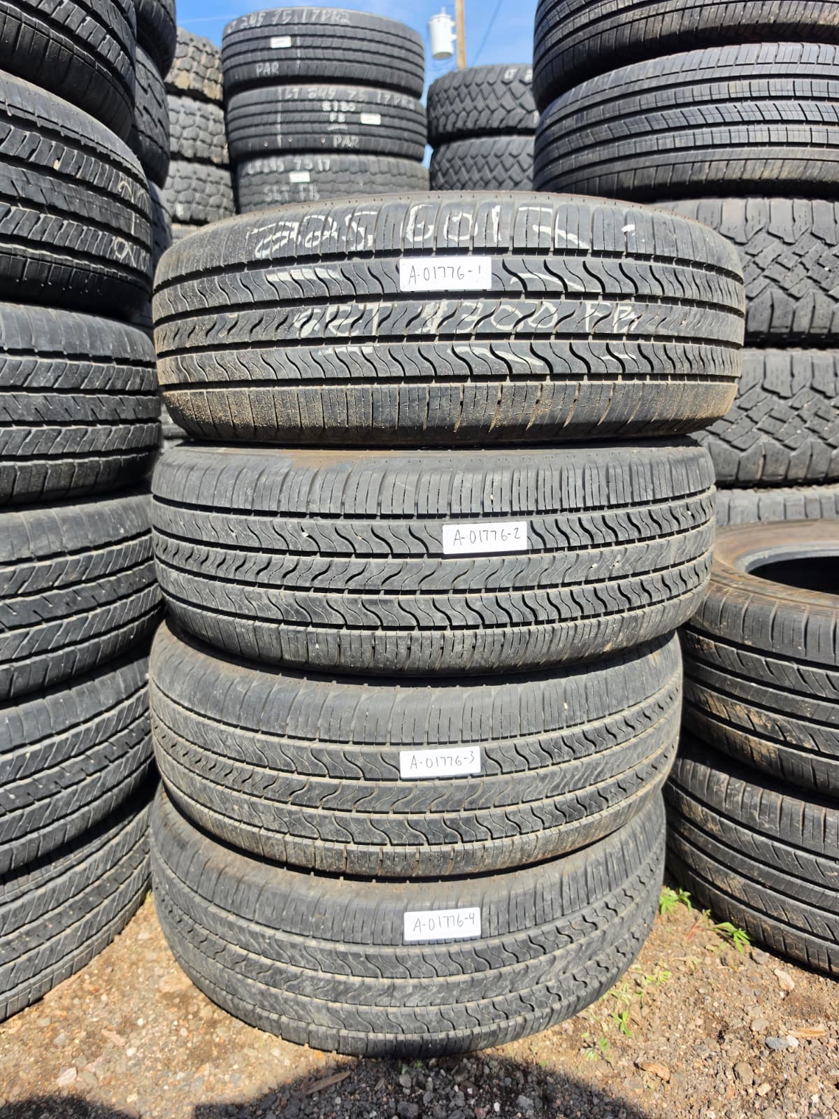 225/60R17 Set (4 Used Tires) FireStone All Season
