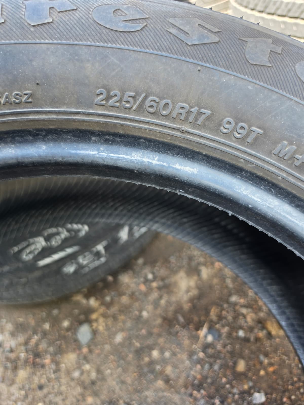 225/60R17 Set (4 Used Tires) FireStone All Season