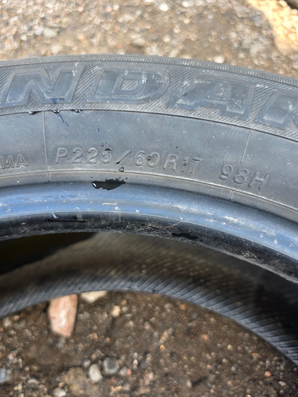 225/60R17 Pair (2 Used Tires) Yokohama Geolandar G91
