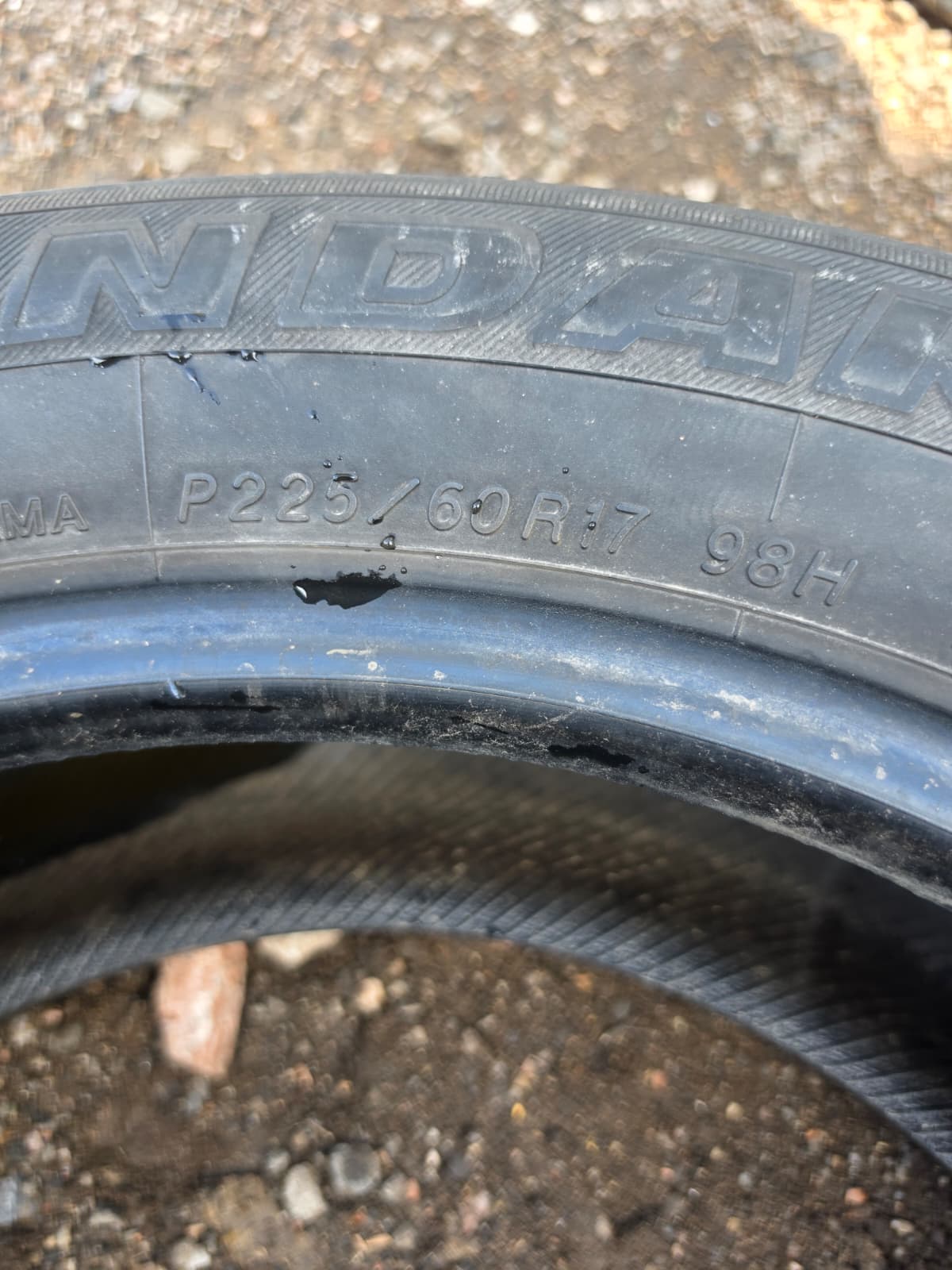 225/60R17 Pair (2 Used Tires) Yokohama Geolandar G91