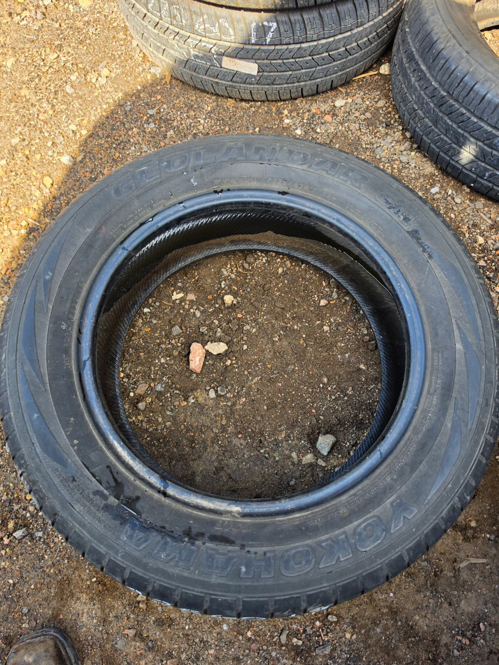 225/60R17 Pair (2 Used Tires) Yokohama Geolandar G91
