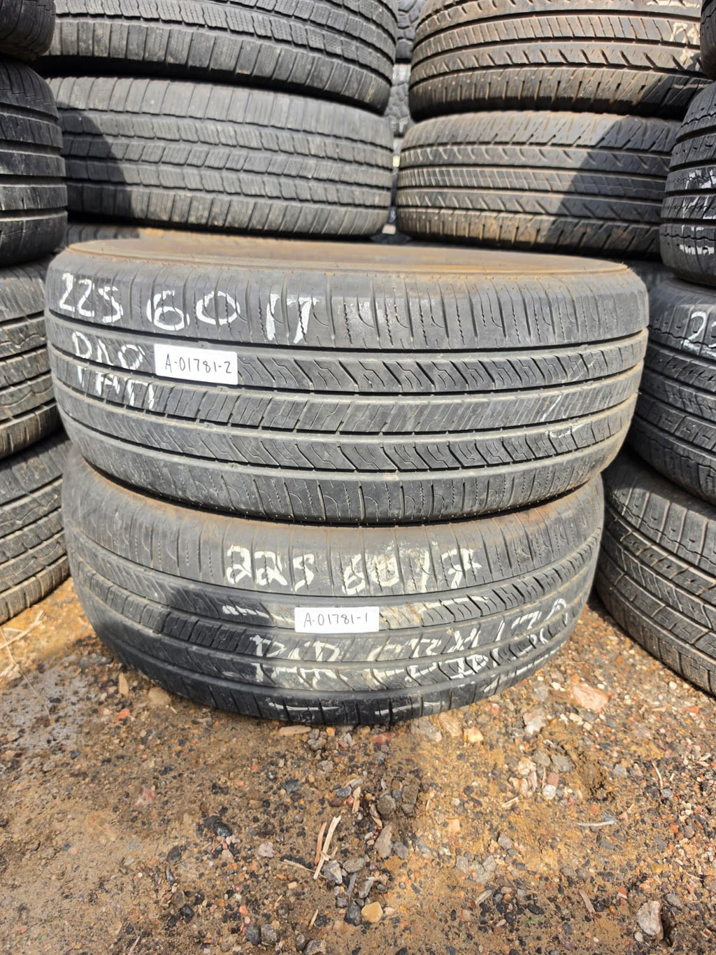 225/60R17 Pair (2 Used Tires) Sailun Atrezzo