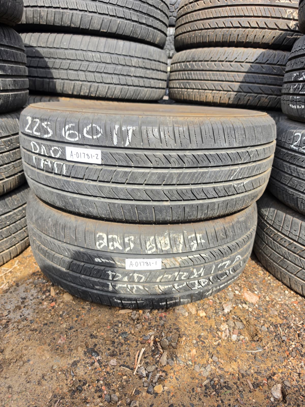 225/60R17 Pair (2 Used Tires) Sailun Atrezzo