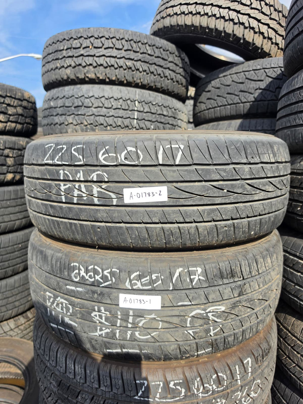 225/60R17 Pair (2 Used Tires) OHTSU FP0612