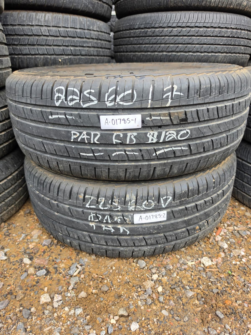 225/60R17 Pair (2 Used Tires) Mastercraft Stratus AS