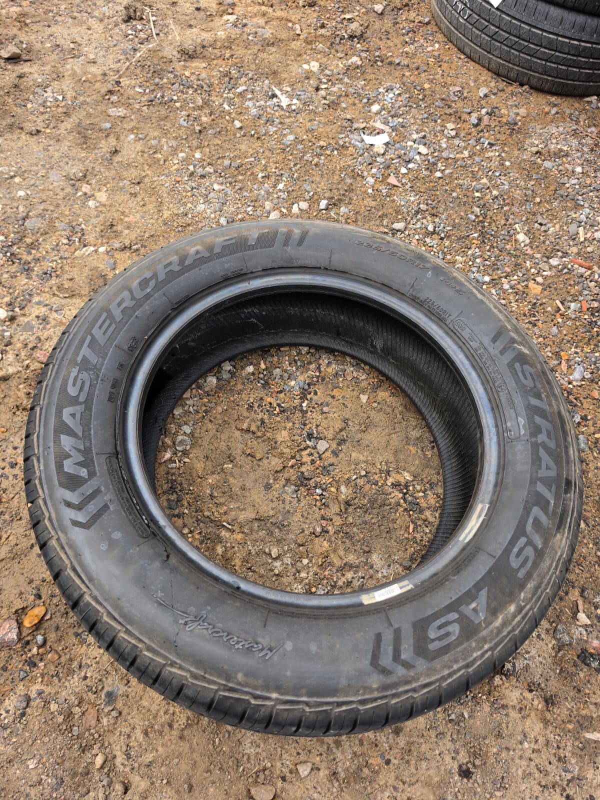 225/60R17 Pair (2 Used Tires) Mastercraft Stratus AS