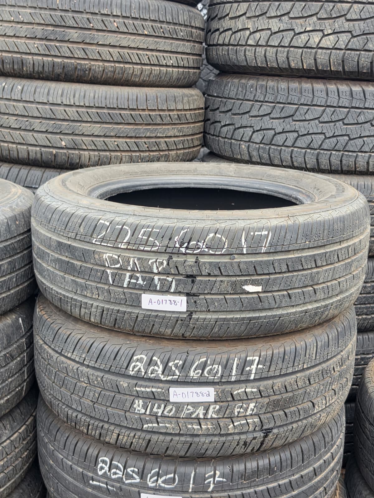 225/60R17 Pair (2 Used Tires) Arizonian Silver Edition