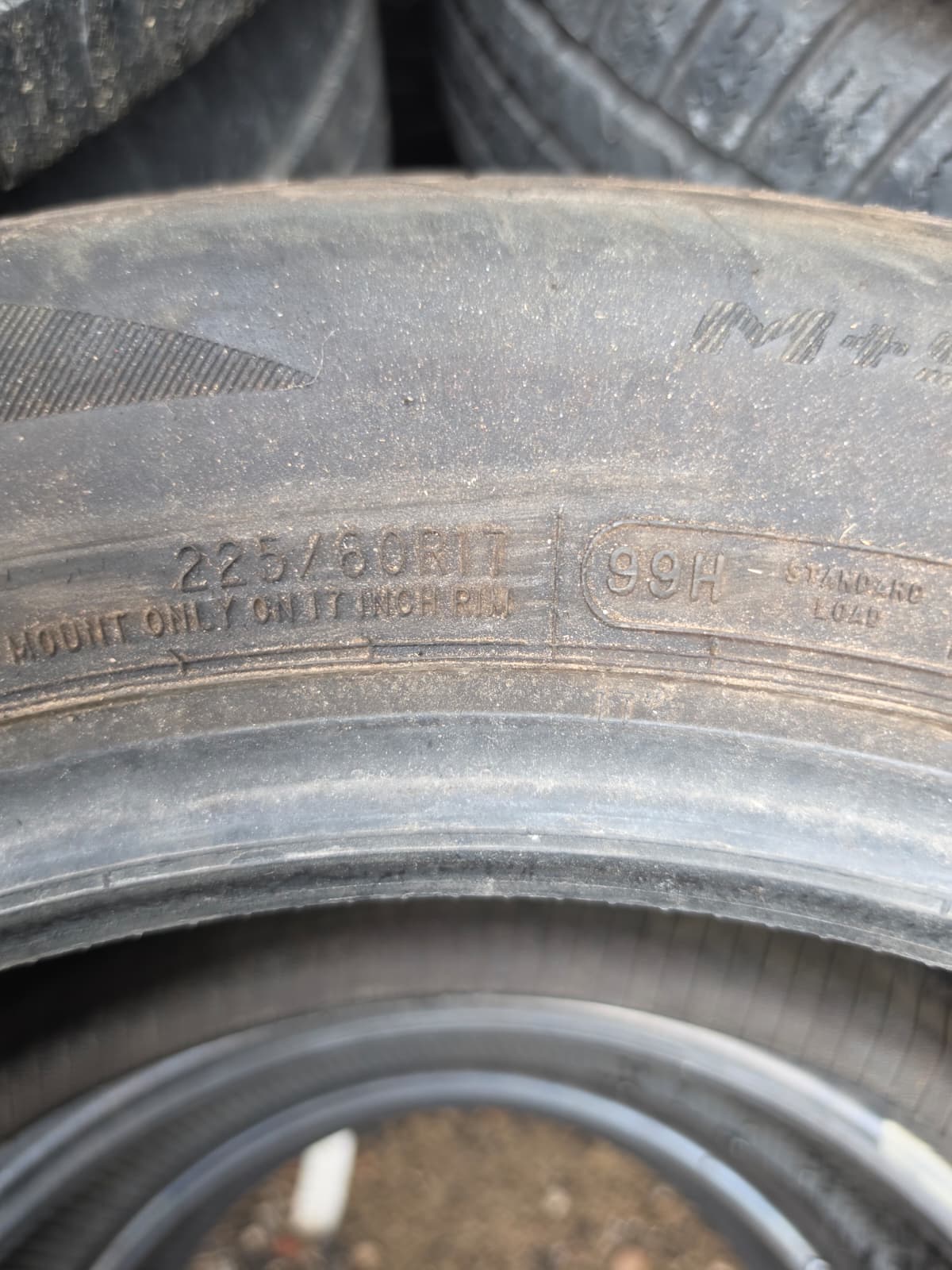 225/60R17 Pair (2 Used Tires) Arizonian Silver Edition