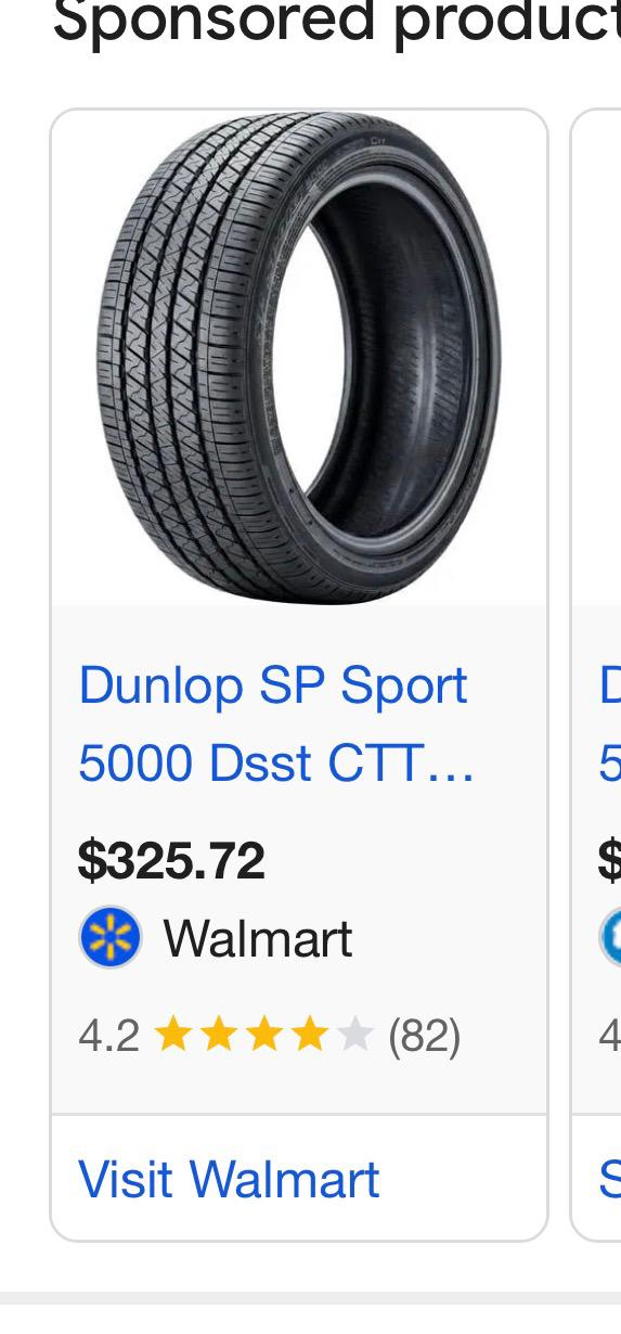 225/45R19 Pair (2 Brand New Tires) Dunlop SP Sport 5000