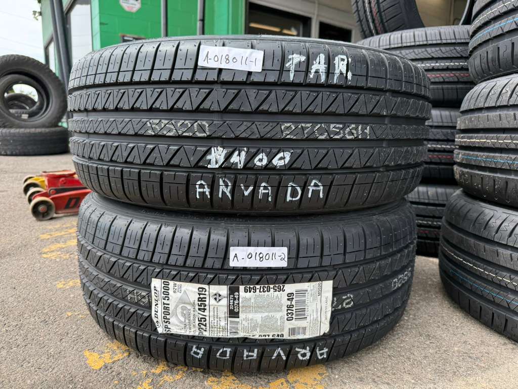 225/45R19 Pair (2 Brand New Tires) Dunlop SP Sport 5000