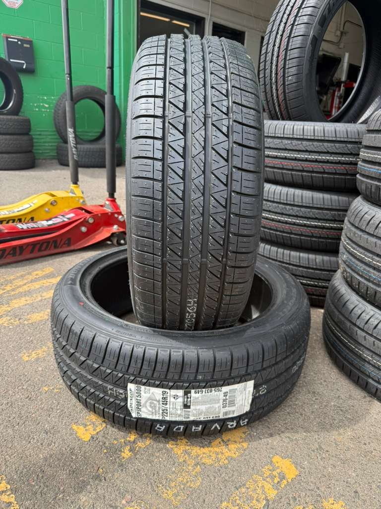 225/45R19 Pair (2 Brand New Tires) Dunlop SP Sport 5000
