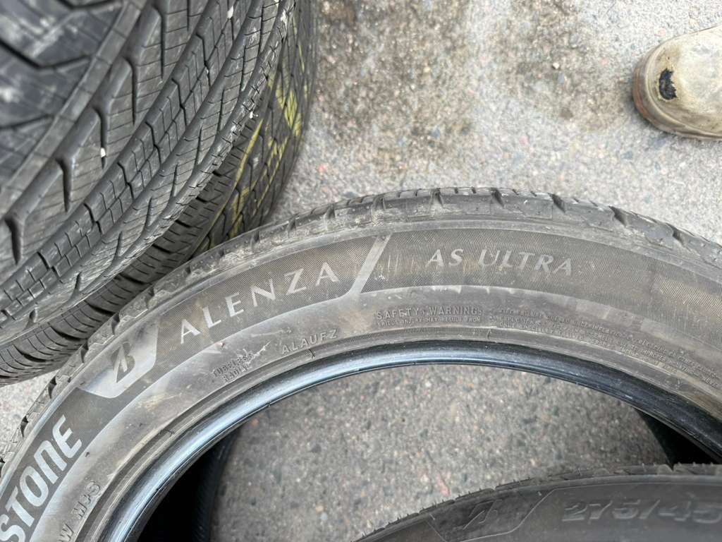 275/45R20 Pair (2 Used Tires) Bridgestone Alenza AS Ultra