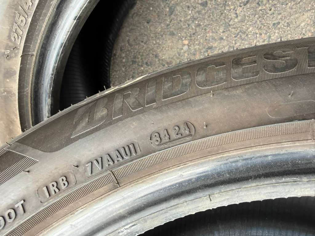 275/45R20 Pair (2 Used Tires) Bridgestone Alenza AS Ultra