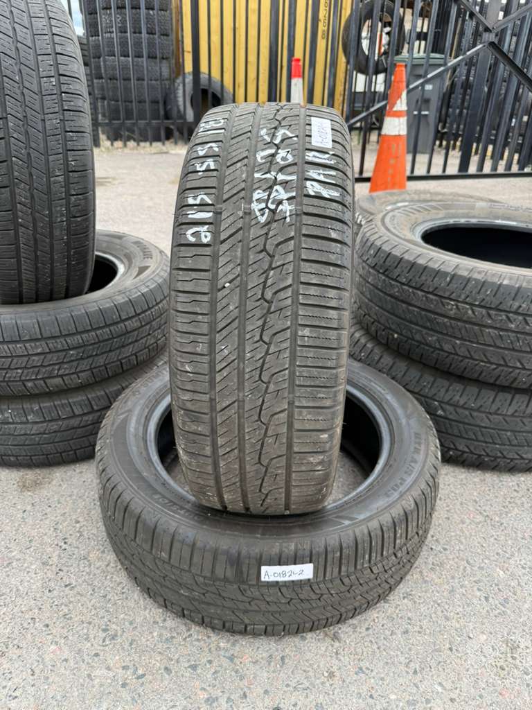 215/55R18 Pair (2 Used Tires) Sumitomo HTR A/S P03