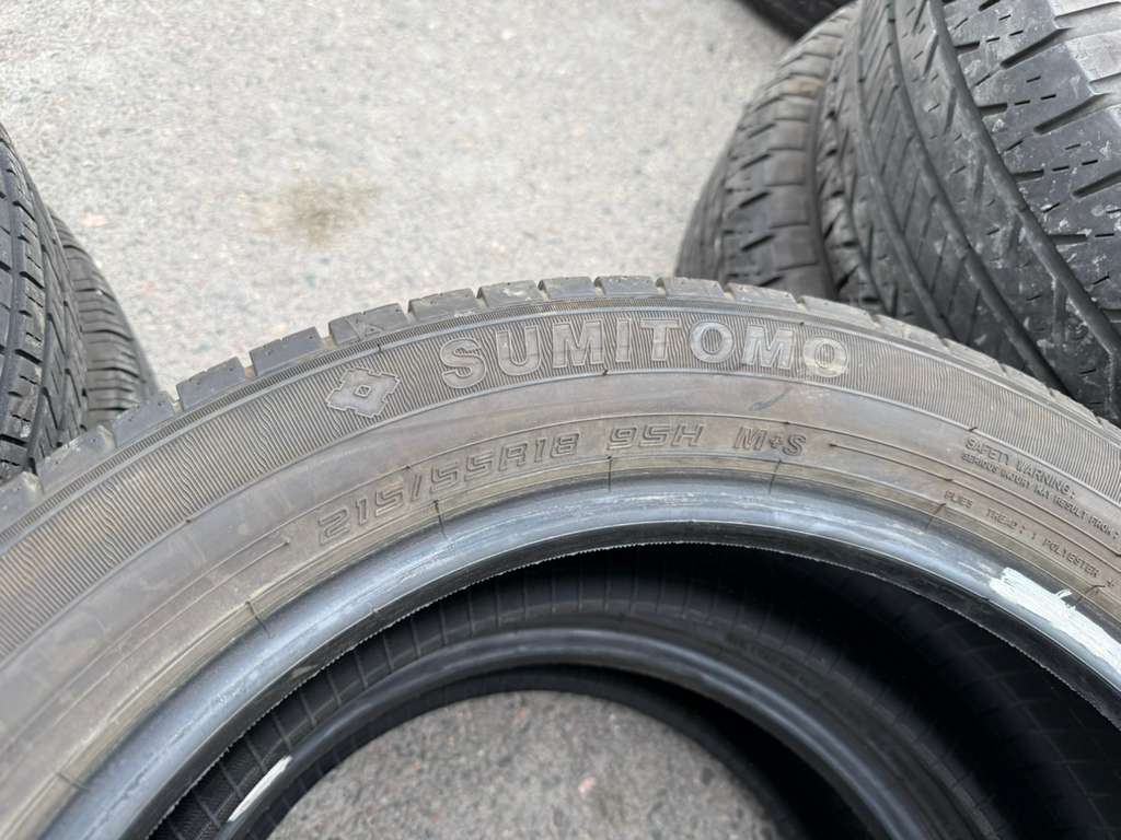 215/55R18 Pair (2 Used Tires) Sumitomo HTR A/S P03
