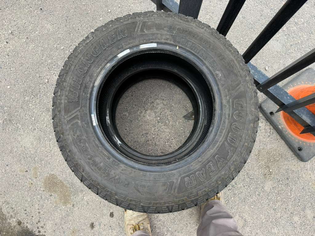 235/65R16C Pair (2 Used Tires) Goodyear Wrangler Workhorse AT