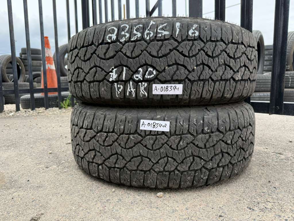 235/65R16C Pair (2 Used Tires) Goodyear Wrangler Workhorse AT