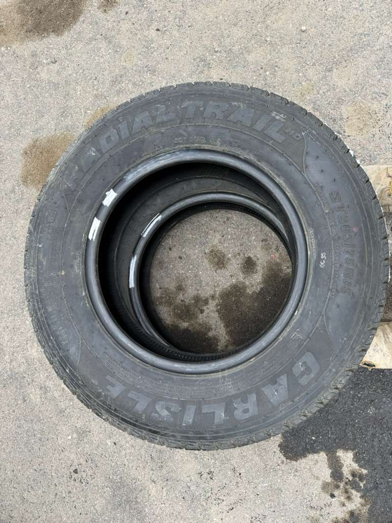 ST205/75R15 Pair (2 Used Tires) Carlisle Radial Trail