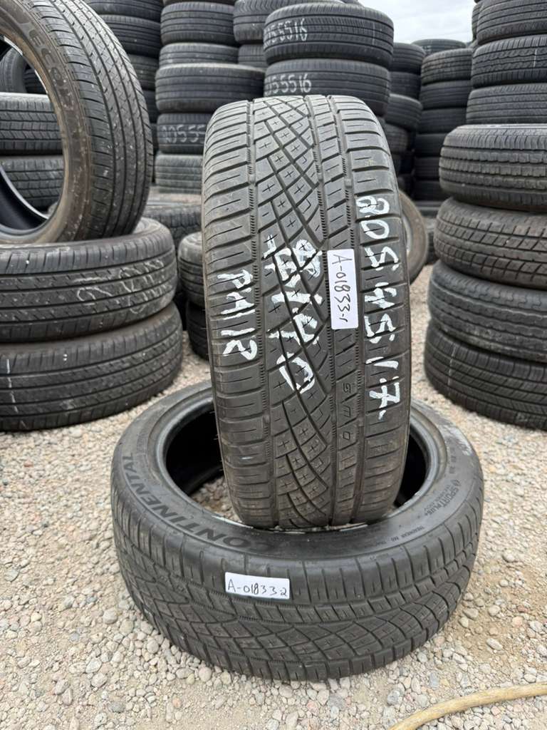 205/45R17 Pair (2 Used Tires) Continental Extreme Contact