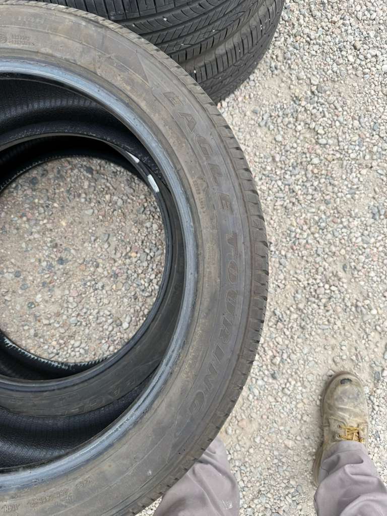 285/45R22 Pair (2 Used Tires) Goodyear Eagle Sport