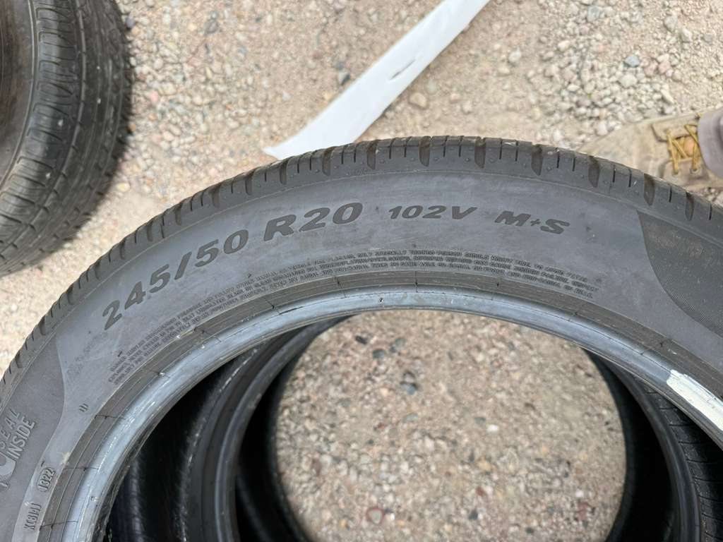 245/50R20 Pair (2 Used Tires) Pirelli P Zero