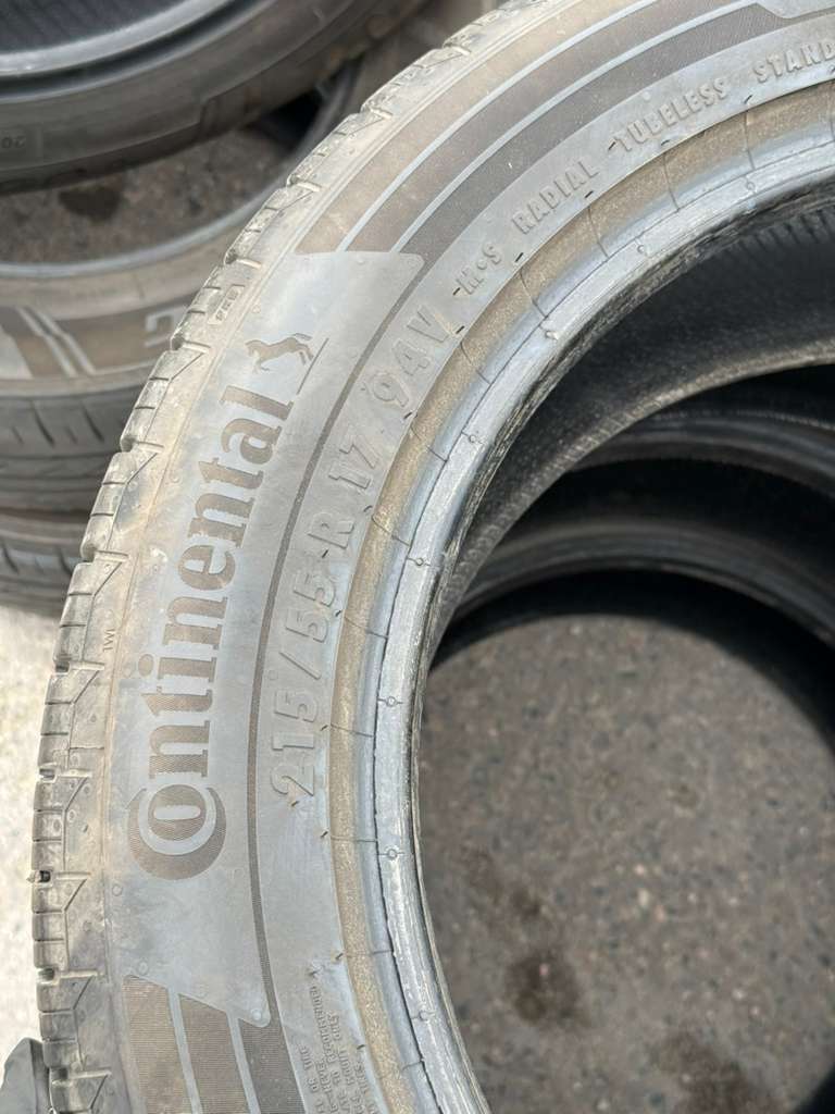 215/55R17 Set (4 Used Tires) Continental Control Contact