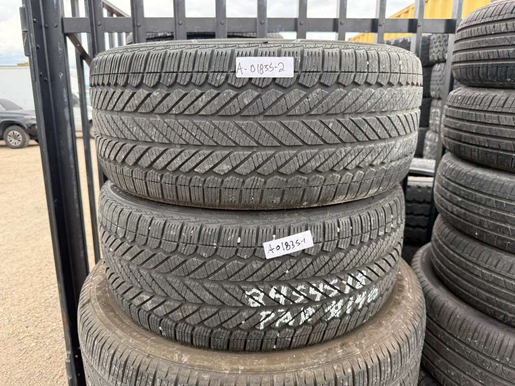 245/45R18 Pair (2 Used Tires) Bridgestone Weatherpeak