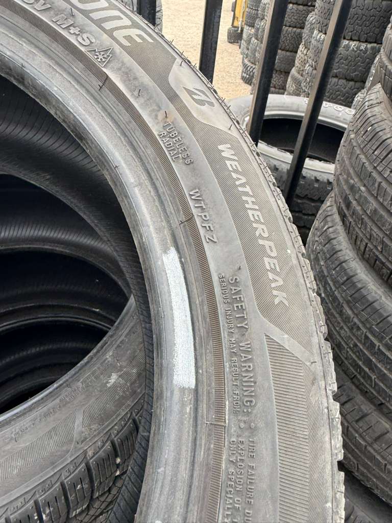 245/45R18 Pair (2 Used Tires) Bridgestone Weatherpeak