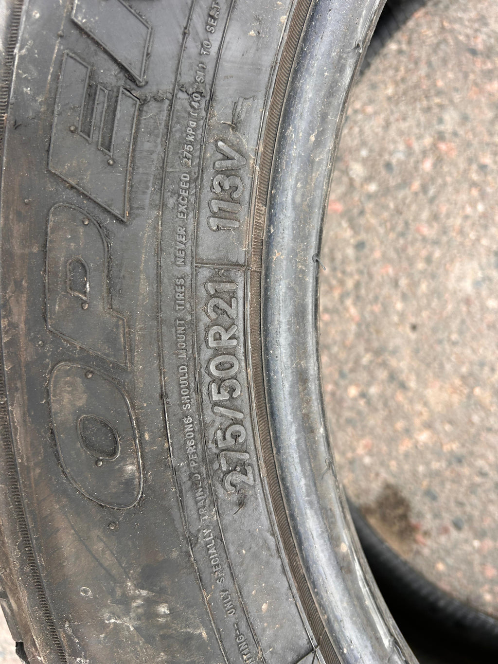 275/50R21 Pair (2 Used Tires) Toyo Open Country HT2