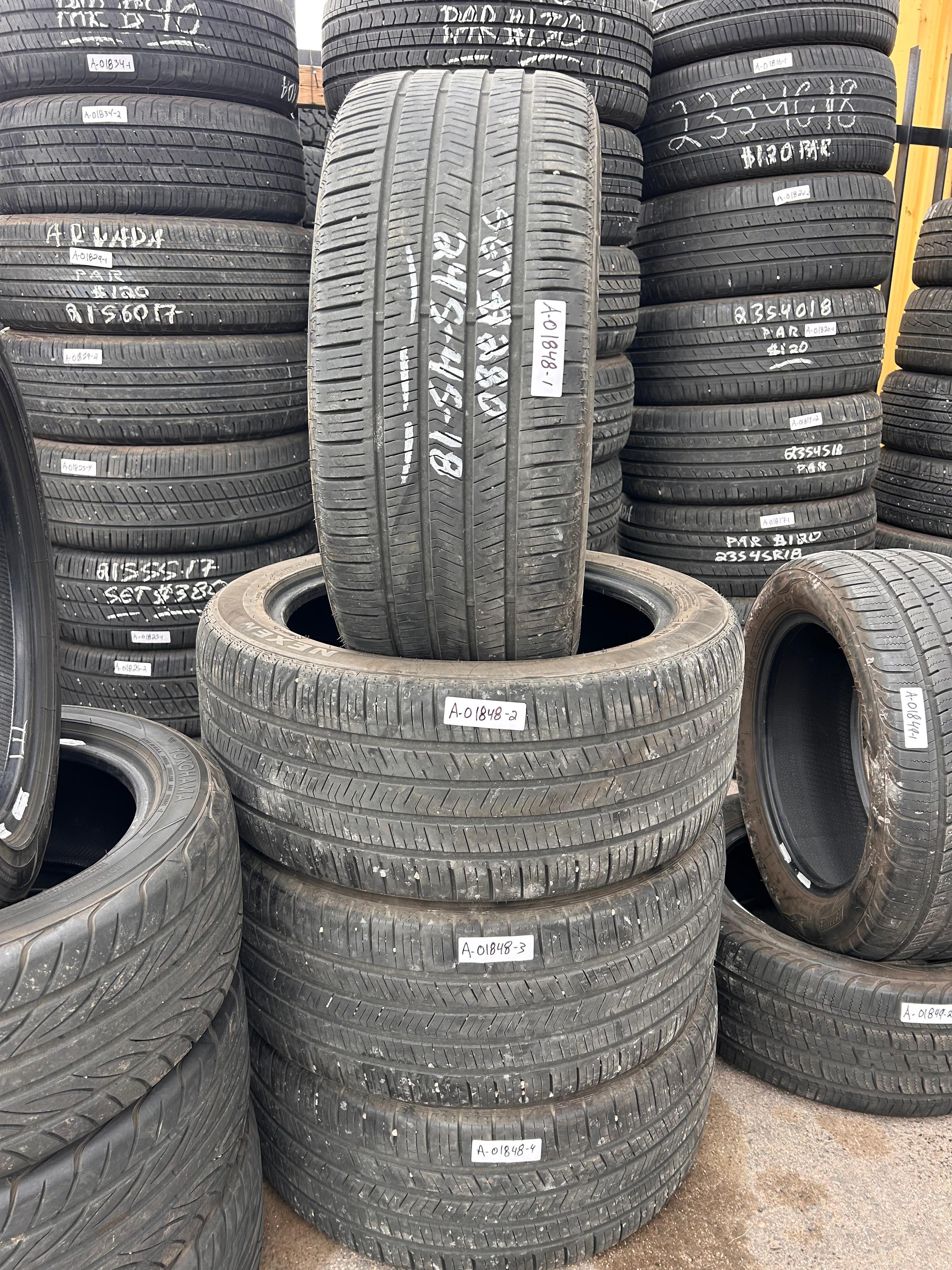 245/45R18 Set (4 Used Tires) Nexen N5000 Platinum